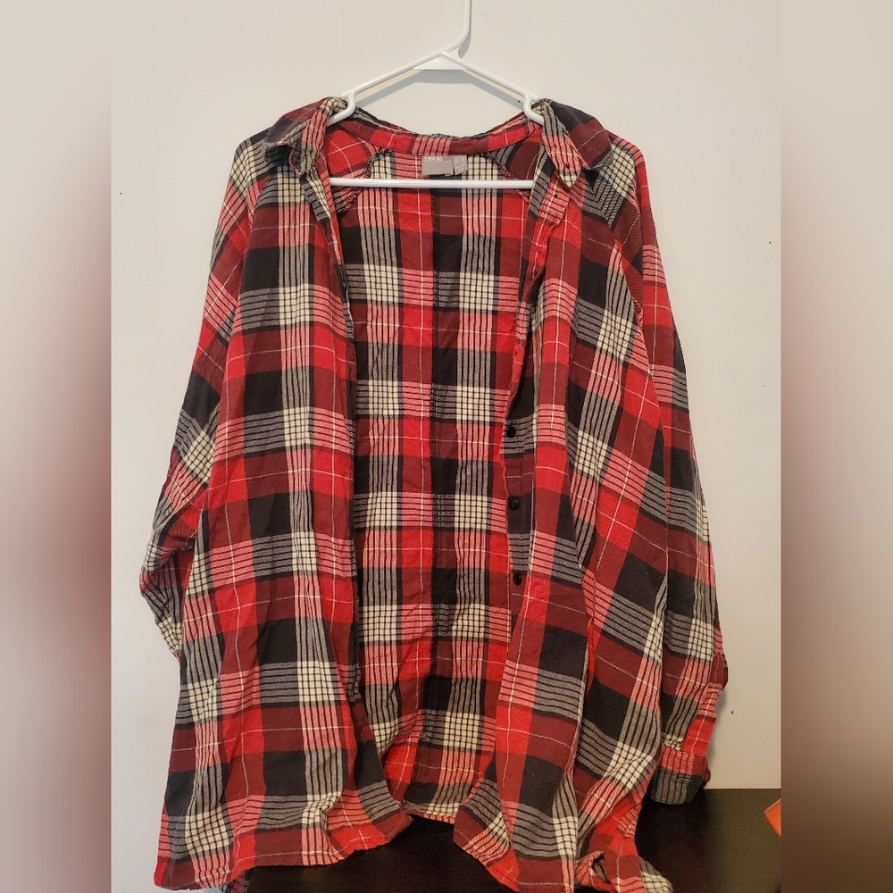 Oversized ASOS plaid top